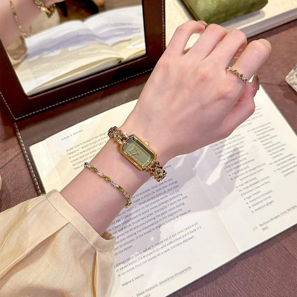 Women's Olive Green Bracelet Watch