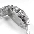 Men's 41mm Quartz Chronograph Watch Stainless Steel Case Bracelet VK63 Movement