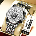 GESMART Men's Gold Tone Large Dial Watch High Grade Water Resistant Luxury Style