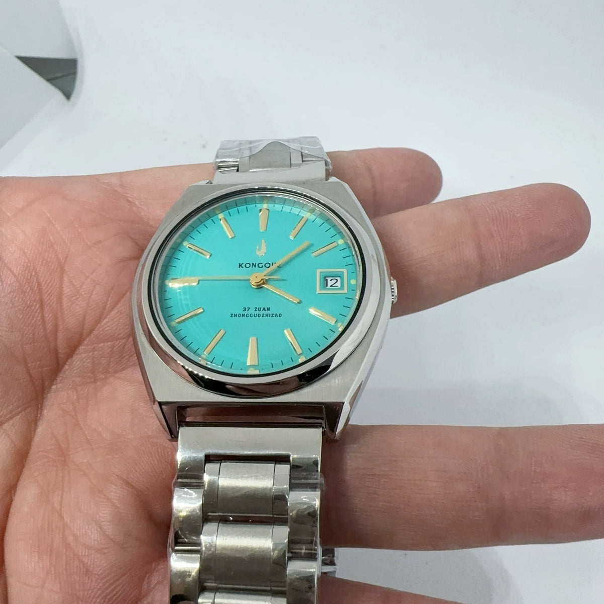 Peacock Semi-Automatic Mechanical Watch Steel Date Vintage Classic NOS