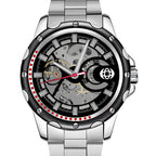 GESMART Men's Skeleton Automatic Mechanical Watch Silicone Band Sports Fashion