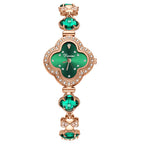 Women's Four-Leaf Clover Rhinestone Bracelet Quartz Watch