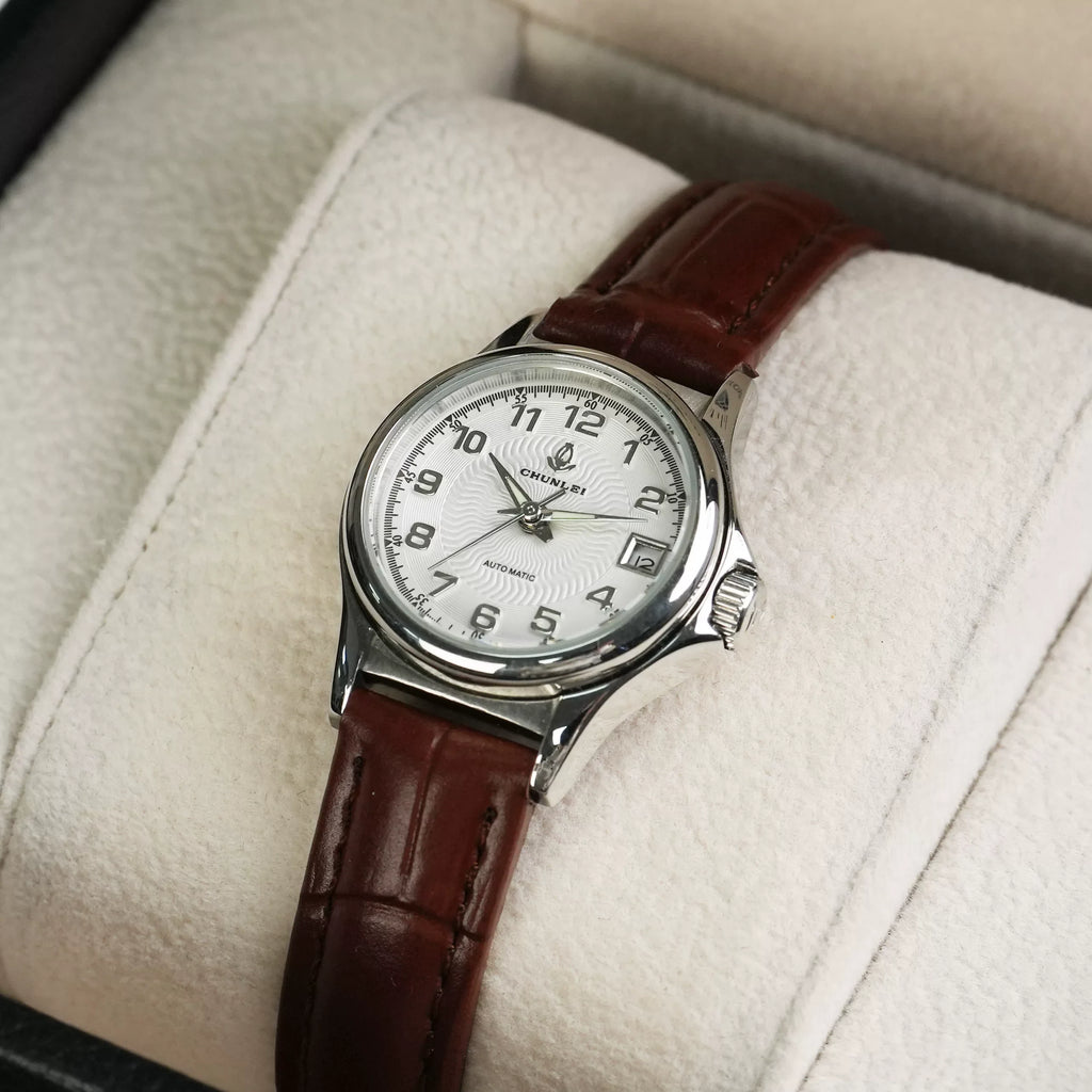Chunlei Ladies Automatic Mechanical Watch All Steel Genuine Leather Fashion