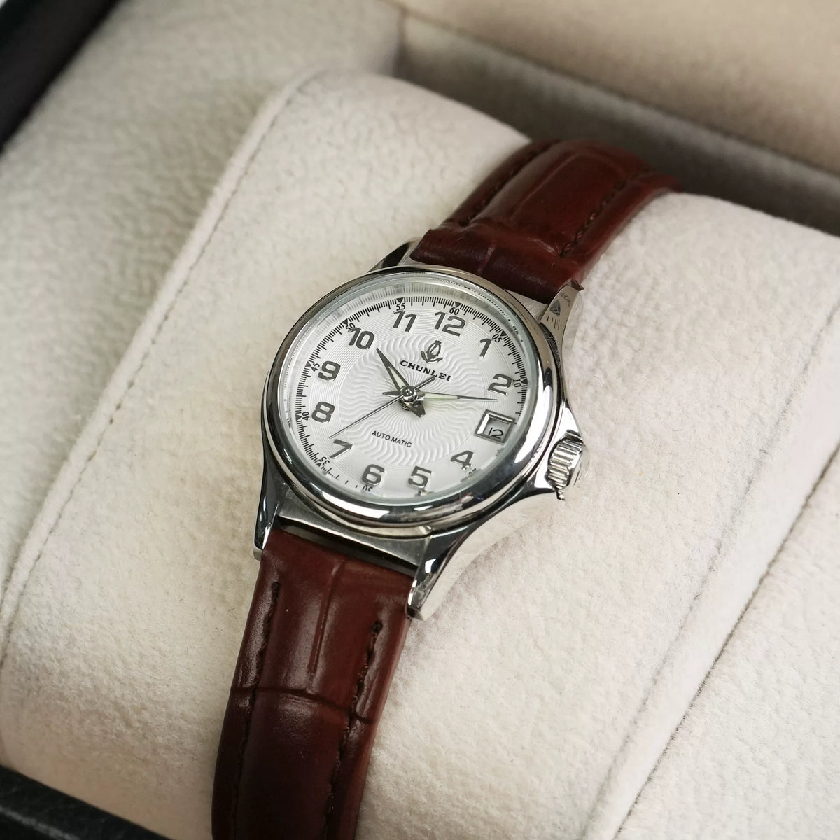 Chunlei Ladies Automatic Mechanical Watch All Steel Genuine Leather Fashion