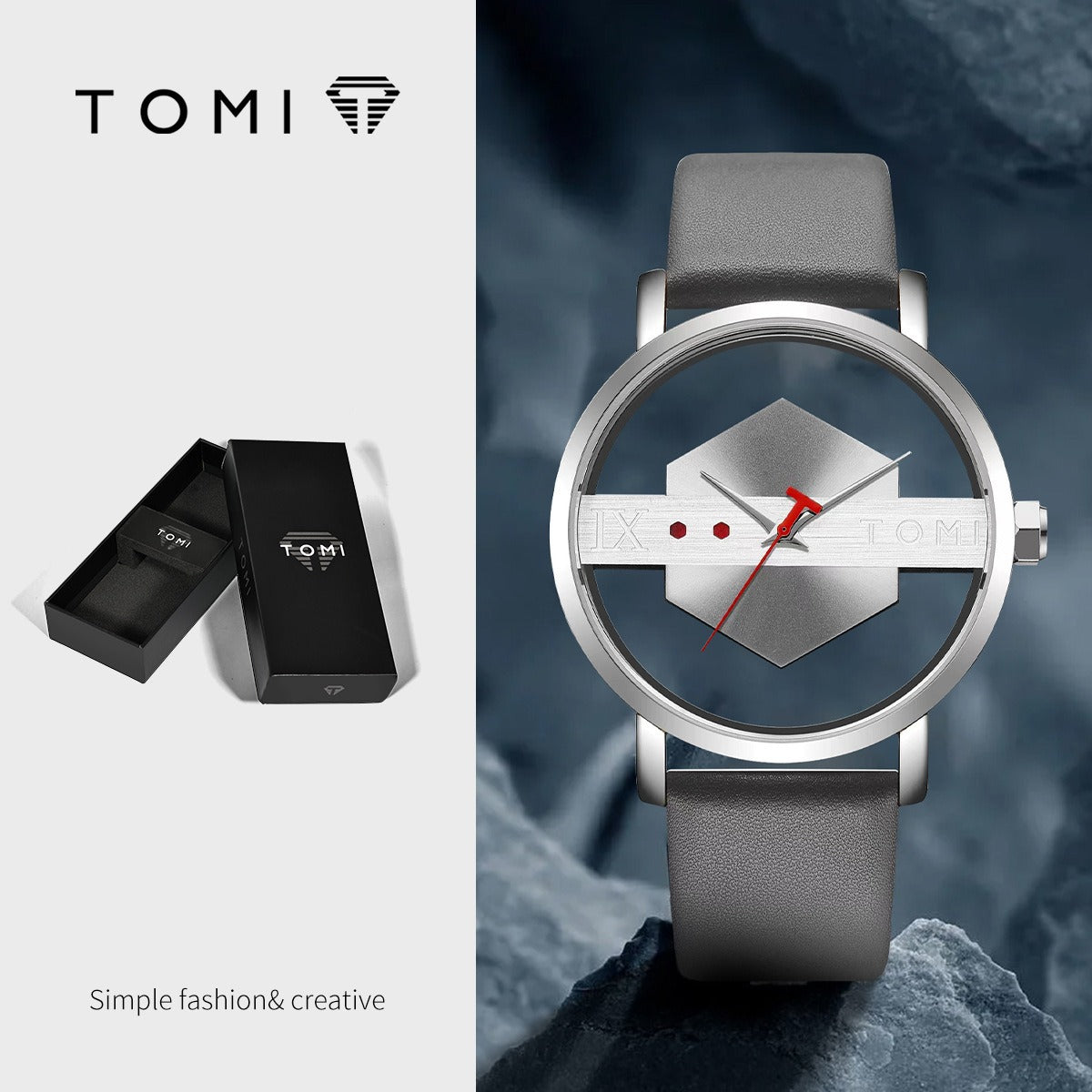 Unisex Hollow See-Through Korean-Style Casual Watch