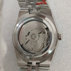 Men's 39.5mm Automatic Watch Coin Bezel Exhibition Back Cyclops Sapphire Crystal