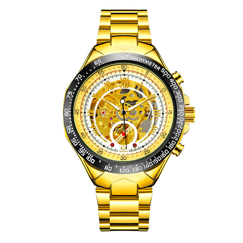 GESMART Men's Skeleton Automatic Mechanical Watch Fashion Business Wristwatch