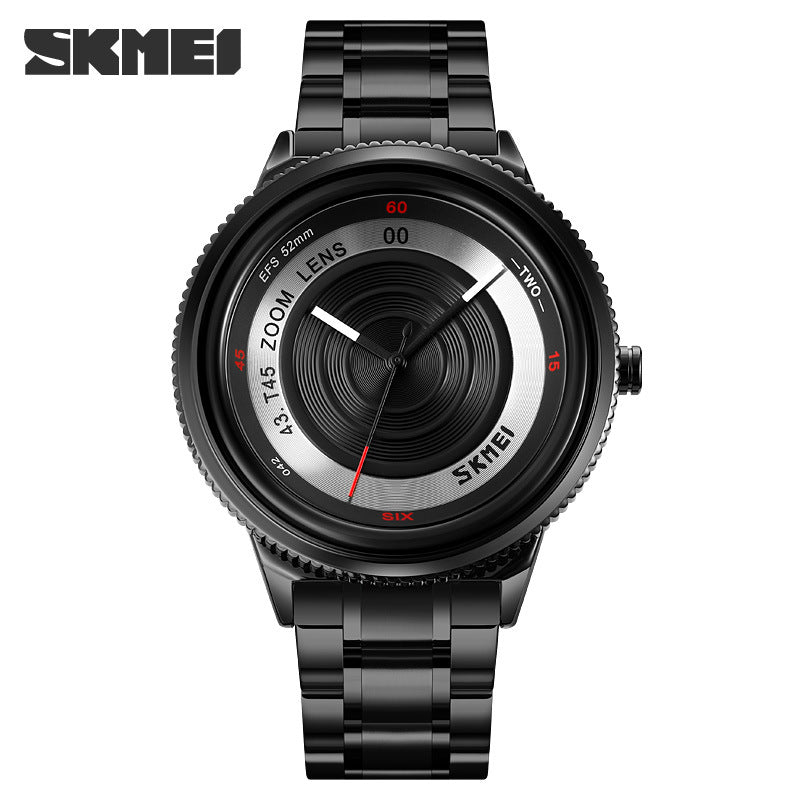 GESMART Men's No Marker Creative Dial Quartz Watch Steel Band Minimalist Personality