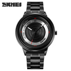 GESMART Men's No Marker Creative Dial Quartz Watch Steel Band Minimalist Personality