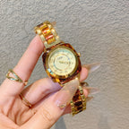 Women's Amber-Tone Vintage Quartz Watch