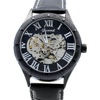 GESMART Men's Automatic Mechanical Watch Roman Numerals Luminous Skeleton Exhibition Case Back