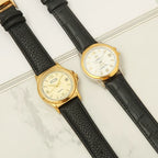 Diamond Brand Men's Automatic Mechanical Watch Titanium Round Date Leather NOS
