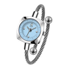 Women's Minimalist Swan Woven-Metal Bangle Quartz Watch