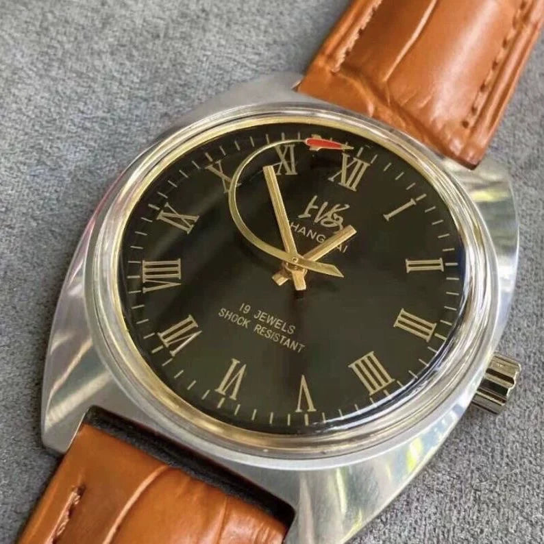 Red Flag 8120ZH 19 Jewels Manual Wind Mechanical Watch Roman Dial Airplane Hands