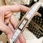 Women's Rhinestone Delicate Small Square Quartz Watch
