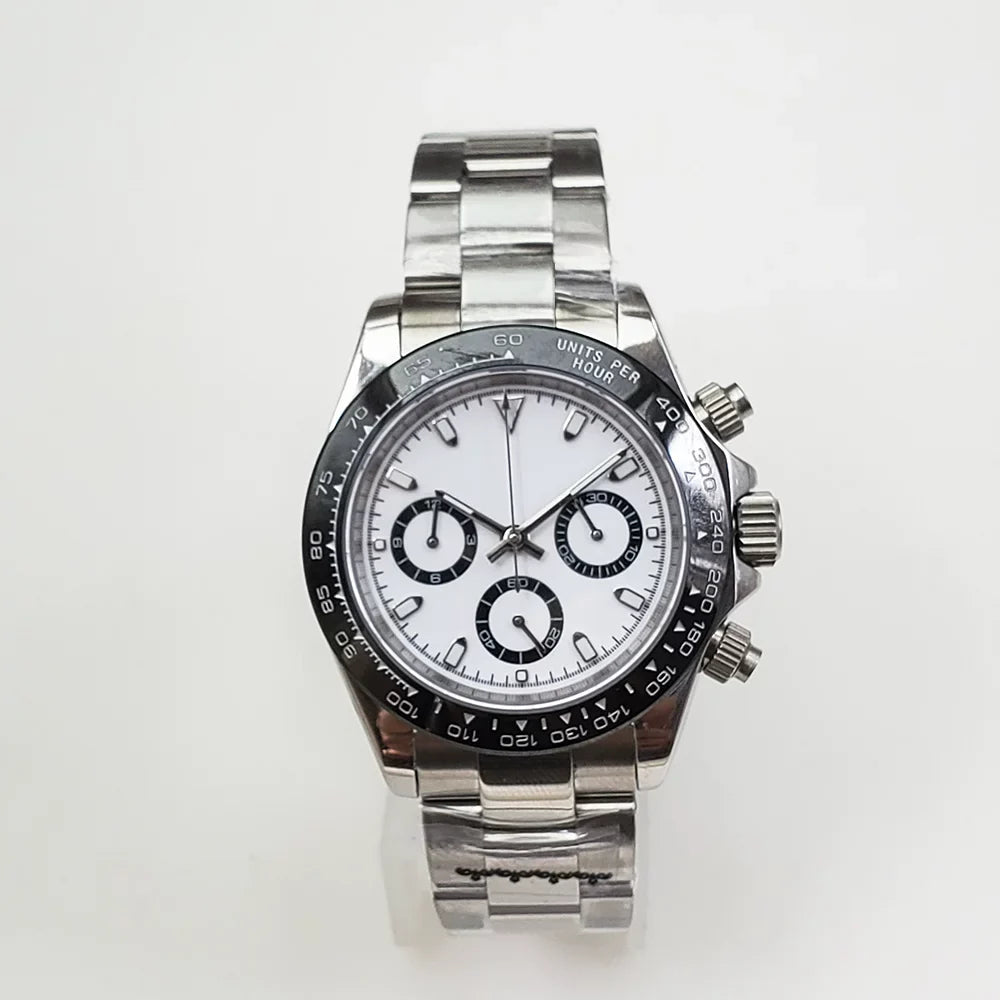 Men's Quartz Chronograph Watch 39mm Sapphire Crystal Luminous Hands