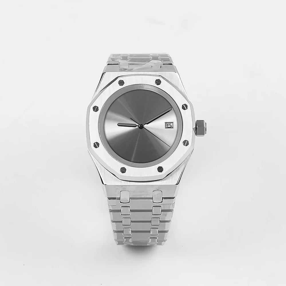 No Logo Men's 41mm Mechanical Watch Stainless Steel Case NH35/36 Movement
