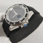 Men's 40mm Mechanical Watch Black Crystal Bezel Rubber Case Strap NH35 Movement