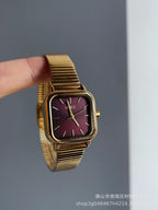 Women's Vintage Ankara-Red Chain Watch