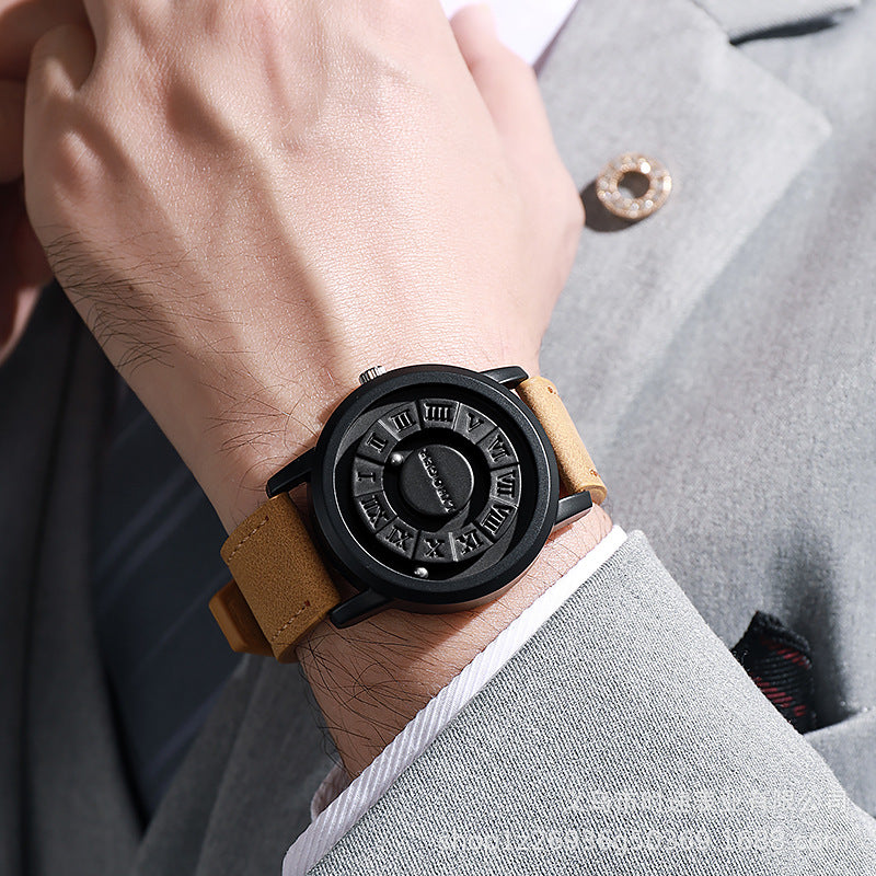 Men's Silver Minimalist Round Concept Watch