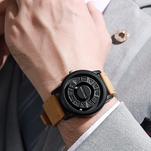 Men's Silver Minimalist Round Quartz Watch