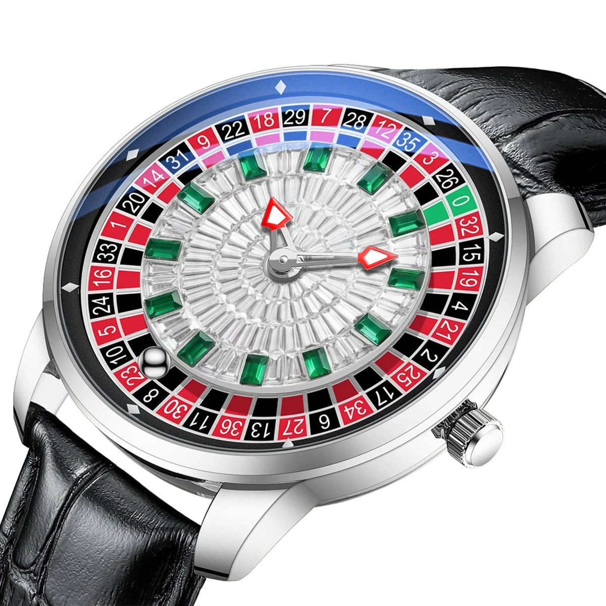 Men's Roulette Watch with Spinning Disc