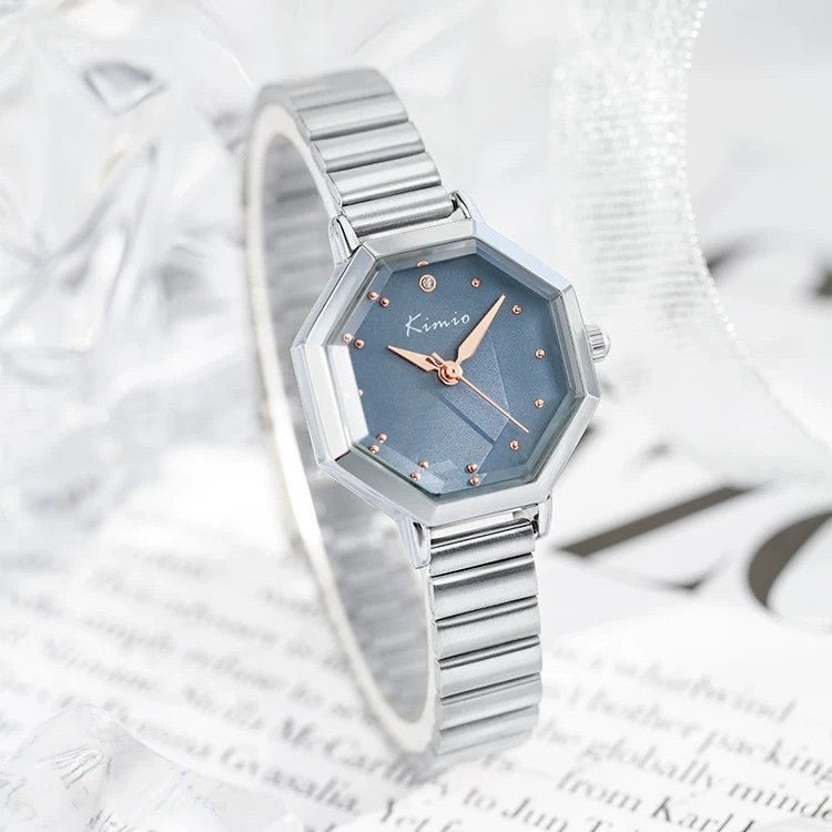 Women's Octagon Minimalist Steel-Band Quartz Watch