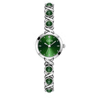 Women's Petite Rhinestone Pearl Bracelet Quartz Watch