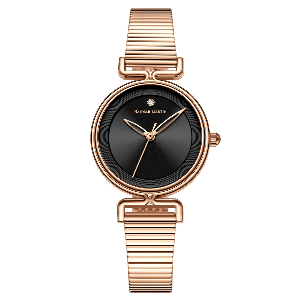 GESMART Women's Round Compact Dial Quartz Watch Japanese Movement Exquisite Minimalist