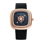 GESMART 2023 New Women's Square Quartz Watch Silicone Band Minimalist Casual Luxury Style