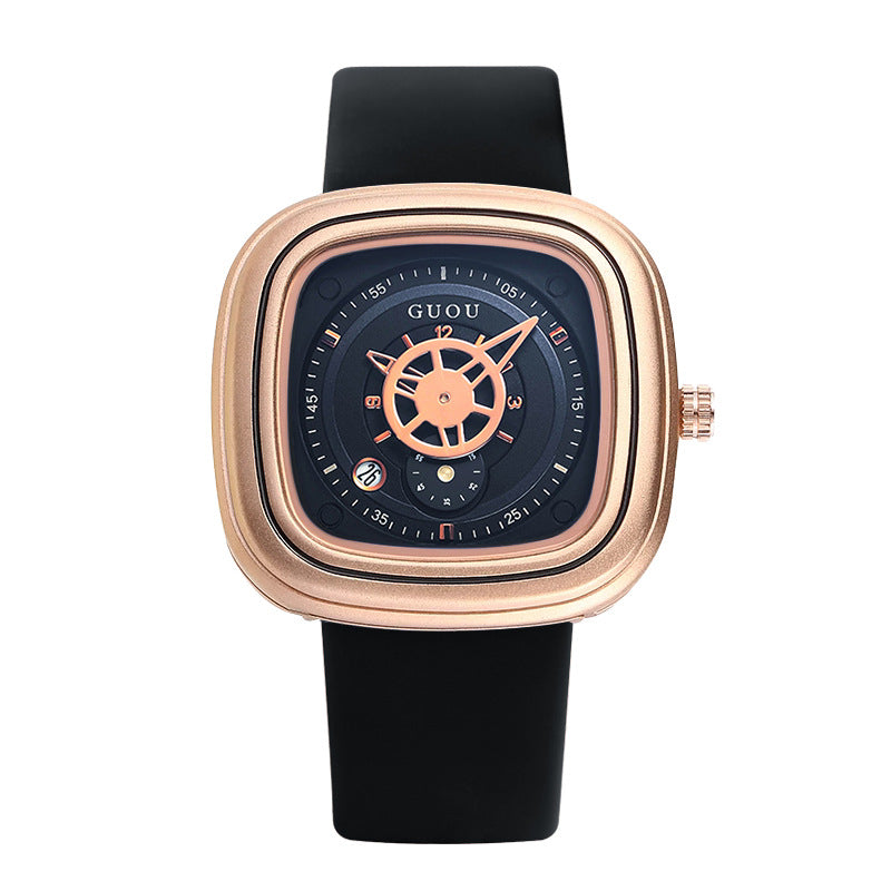 GESMART 2023 New Women's Square Quartz Watch Silicone Band Minimalist Casual Luxury Style