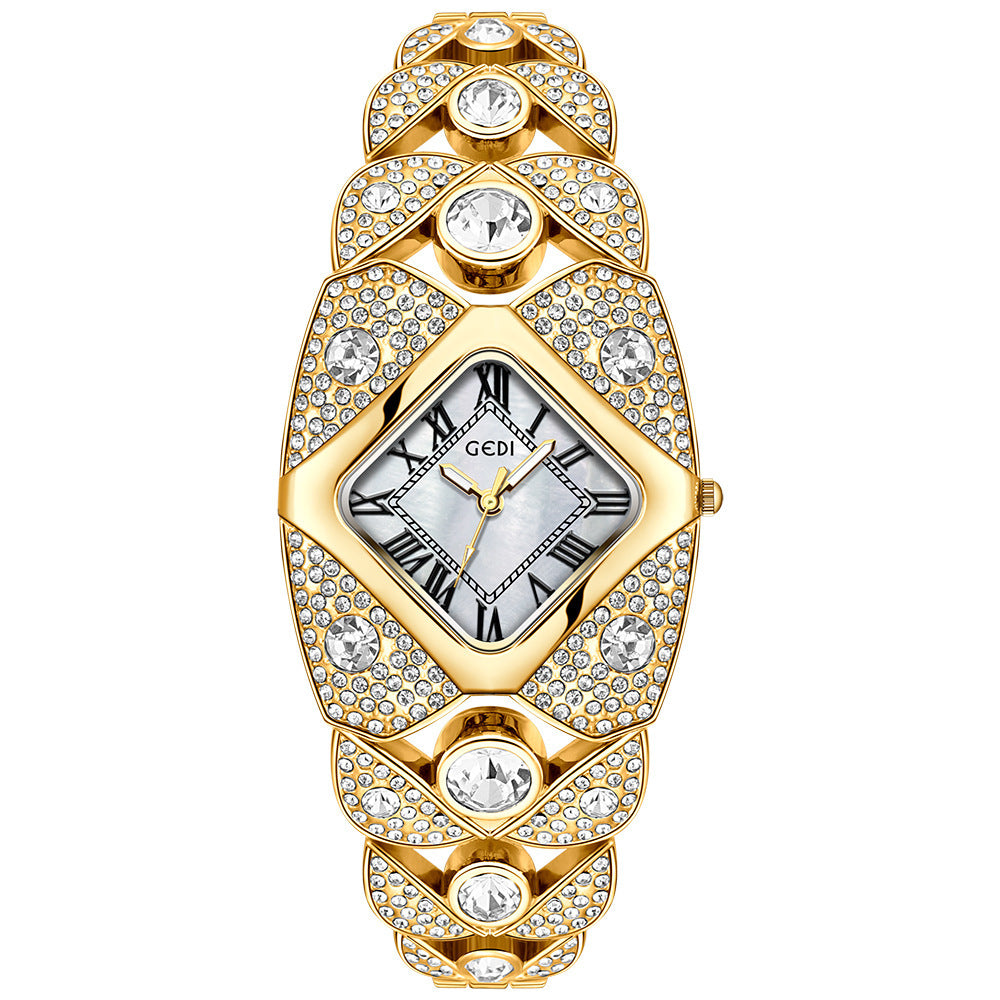 Women's Vintage Full-Rhinestone Minimalist Quartz Watch