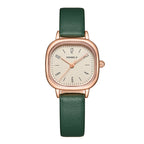 GESMART Women's Small Square Quartz Watch Leather Band Minimalist Elegant Ladies Wristwatch