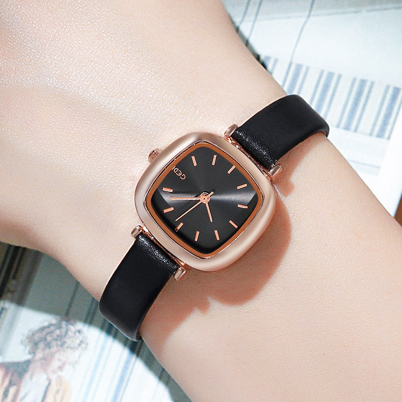 GESMART Women's Retro Small Square Quartz Watch Slim Band Fashion Casual Vintage Ladies Wristwatch