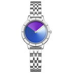 GESMART Women's Steel Band Quartz Watch Gradient Dial Fashion Premium Design Ladies Wristwatch