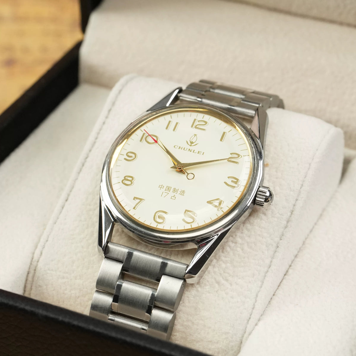 Chunlei Men's Manual Wind Mechanical Watch Vintage NOS Father Gift Retro