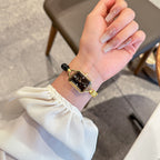 GESMART 2024 New Crystal Stone Bracelet Watch for Women Compact Exquisite Luxury Style Elegant Wristwatch
