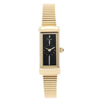 Women's Minimalist Bar-Marker Small Dial Quartz Watch with Steel Bracelet