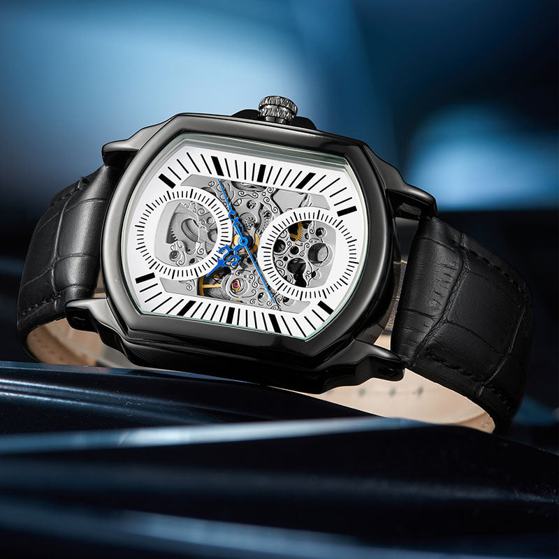 GESMART Men's Square Automatic Mechanical Watch European American Style Original Design