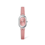 GESMART Women's Creative Oval Shape Quartz Watch Diamond Studded Leather Band Water Resistant
