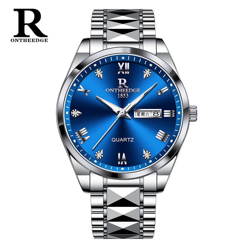 GESMART Men's Fashion Quartz Watch Water Resistant Student Exam Casual Wristwatch