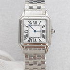 Ladies 27mm Square Quartz Watch Stainless Steel Case Bracelet VJ20 Movement