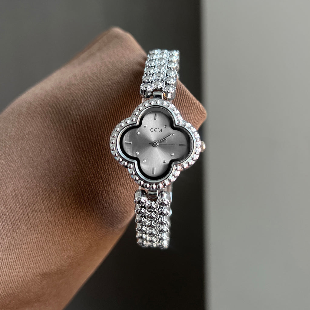 Women's Four-Leaf Clover Rhinestone Bracelet Quartz Watch