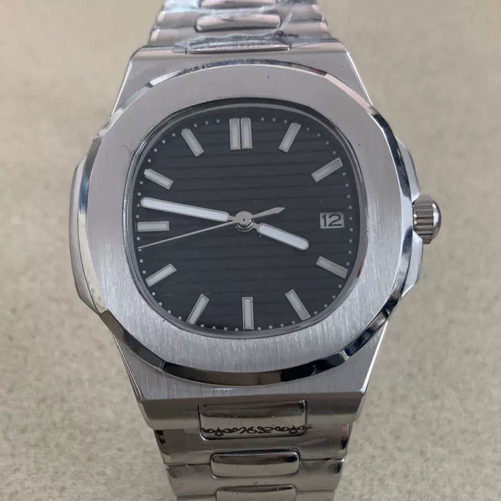 Men's Nautilus Style Automatic Watch Steel Case Bracelet NH35A