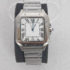 Men's 38mm Square Watch 316L Case Exhibition Back Mineral Glass 2813 Movement