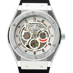 GESMART Men's 2022 New Skeleton Automatic Mechanical Watch Silicone Band Business Trendy