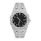 Men's Full-Rhinestone Hip-Hop Large-Dial Waterproof Watch
