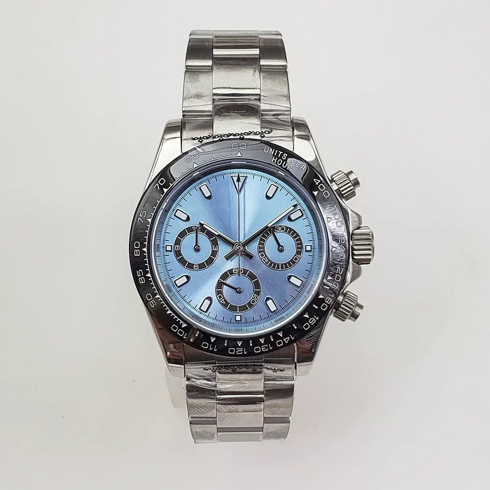 Men's Quartz Chronograph Watch 39mm Sapphire Crystal Luminous Hands