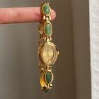 Women's Tweed Vintage Pearl Bracelet Gold-Tone Watch