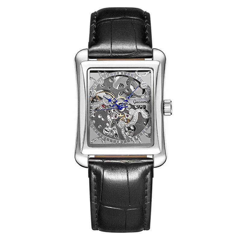GESMART Men's Square Automatic Mechanical Watch Business Self Winding Wristwatch